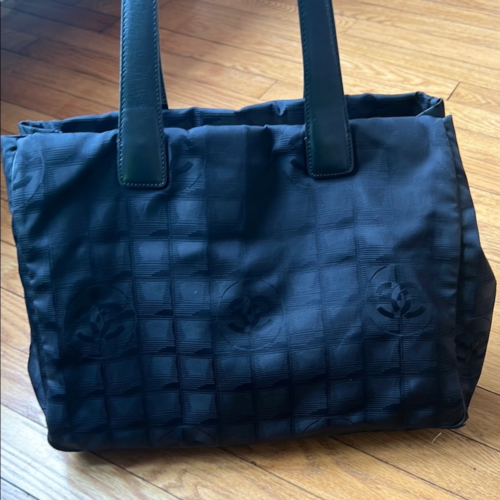 Vintage Chanel Nylon Tote Black